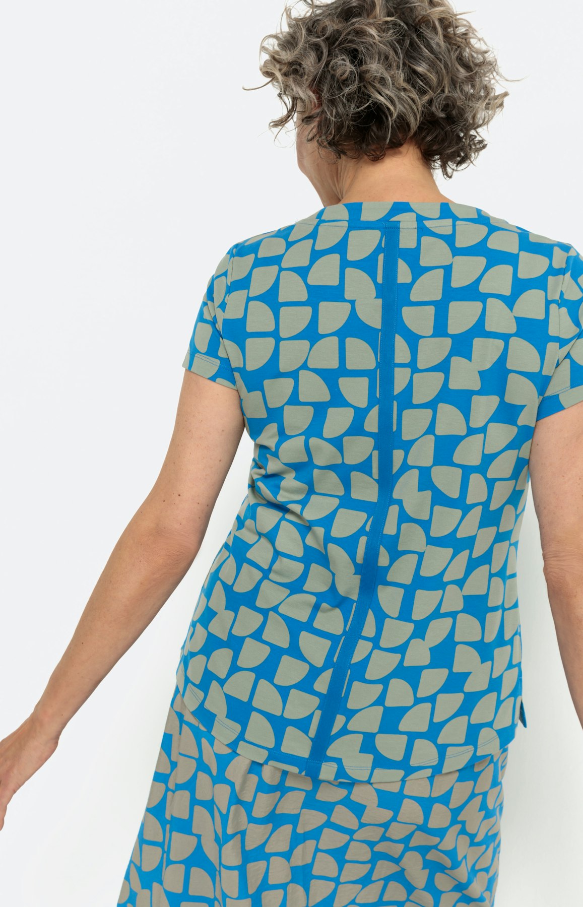 T-Shirt zum Set, türkis khaki