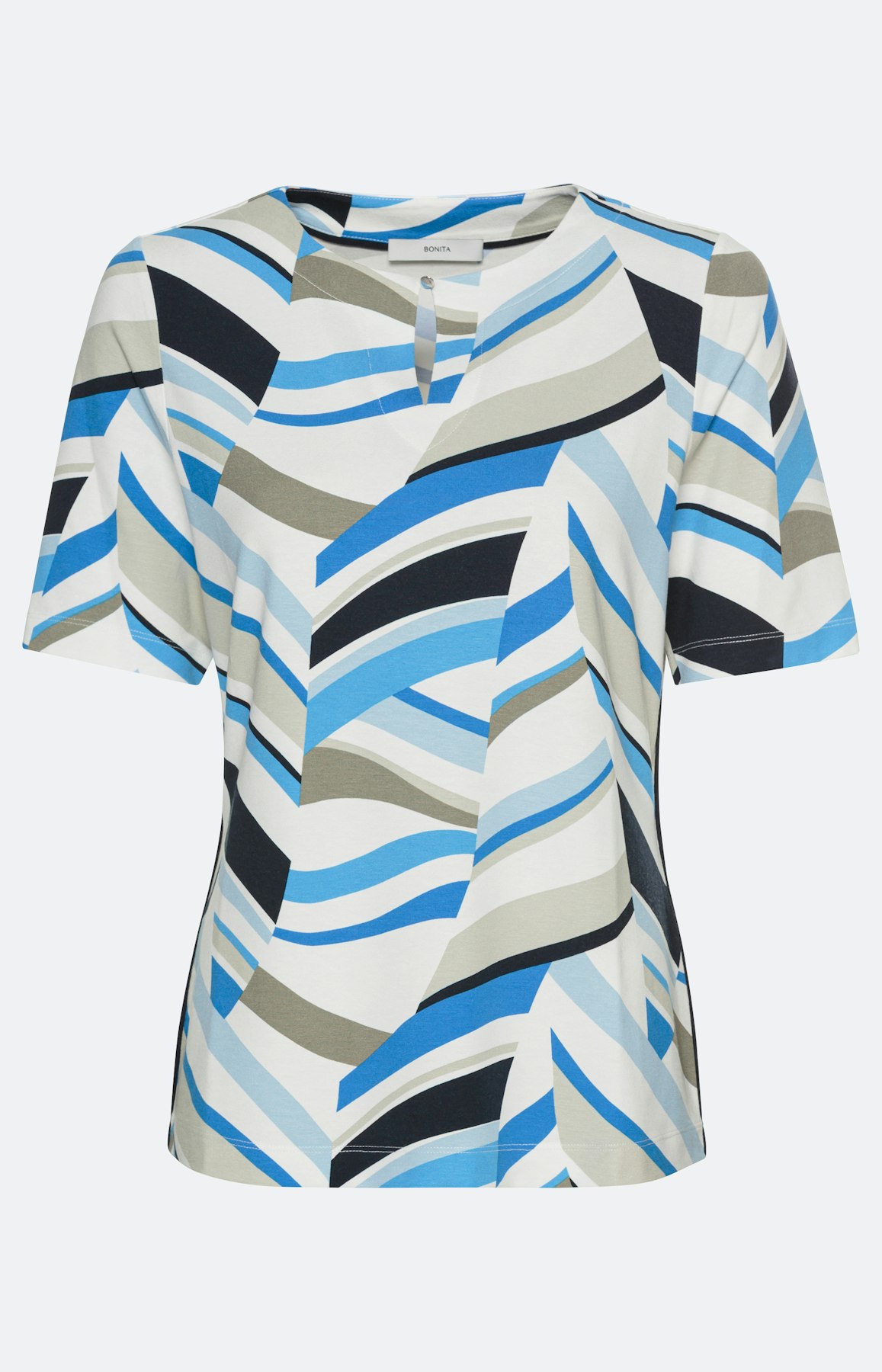 Gestreept shirt met korte mouwen