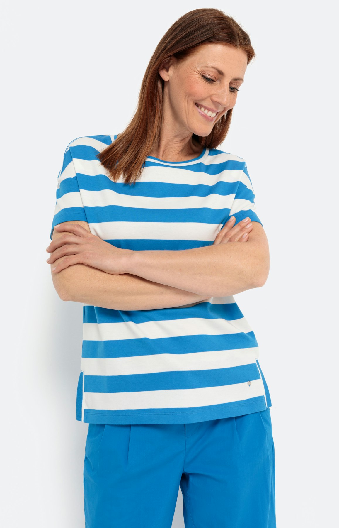 Gestreiftes T-Shirt mit Kurzarm