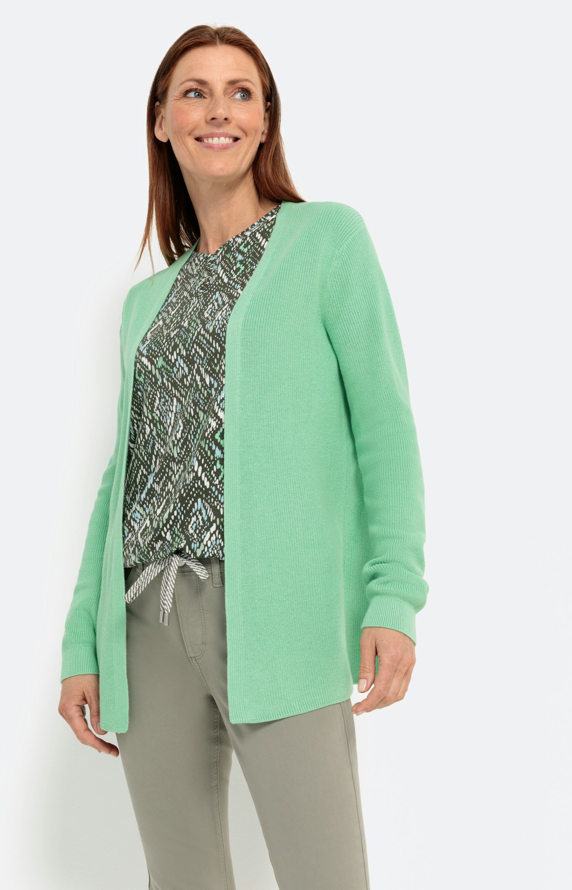 Open cardigan, maigroen