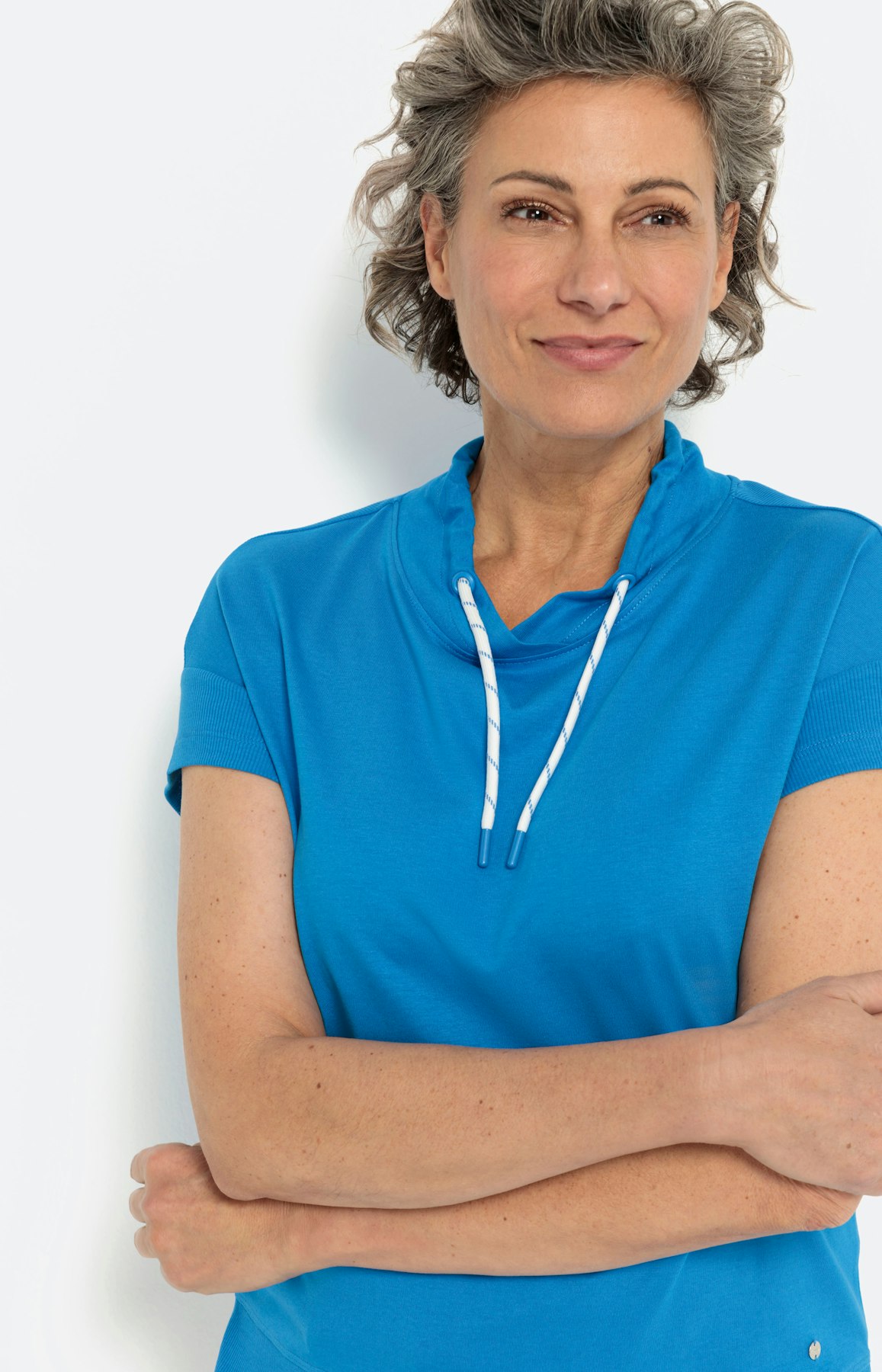 T-Shirt mit Kordelzug, aquamarine