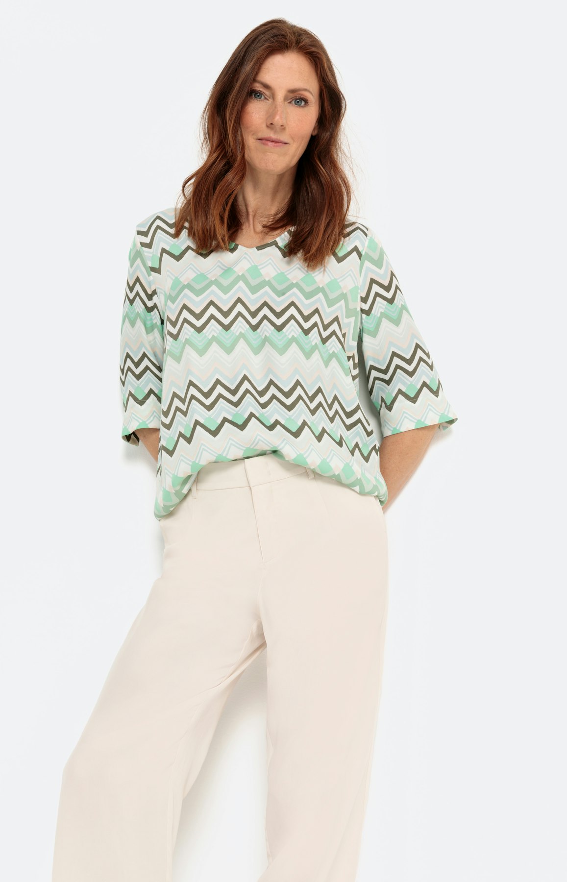 Lyocell marlene-broek, sand