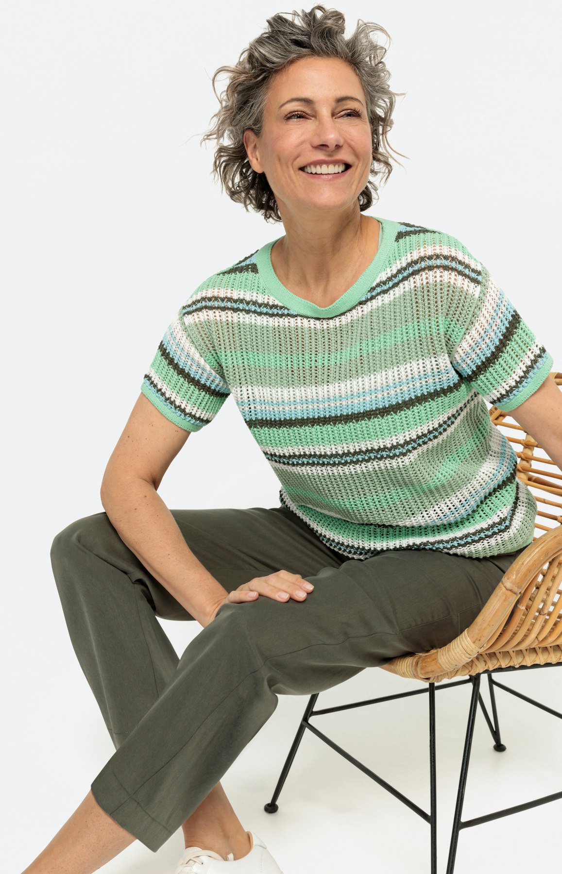 Lyocell culotte, khaki