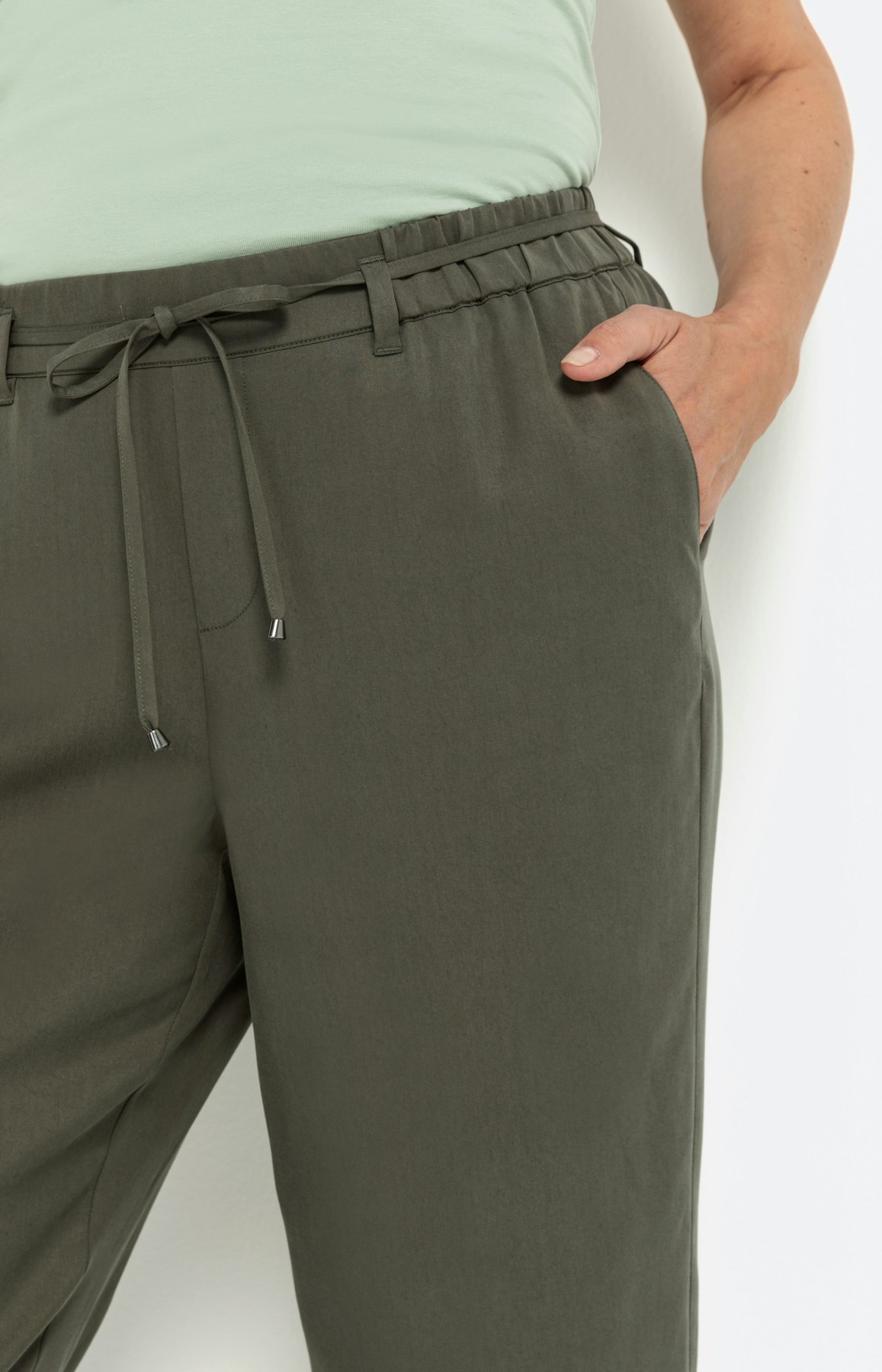 Lyocell culotte, khaki