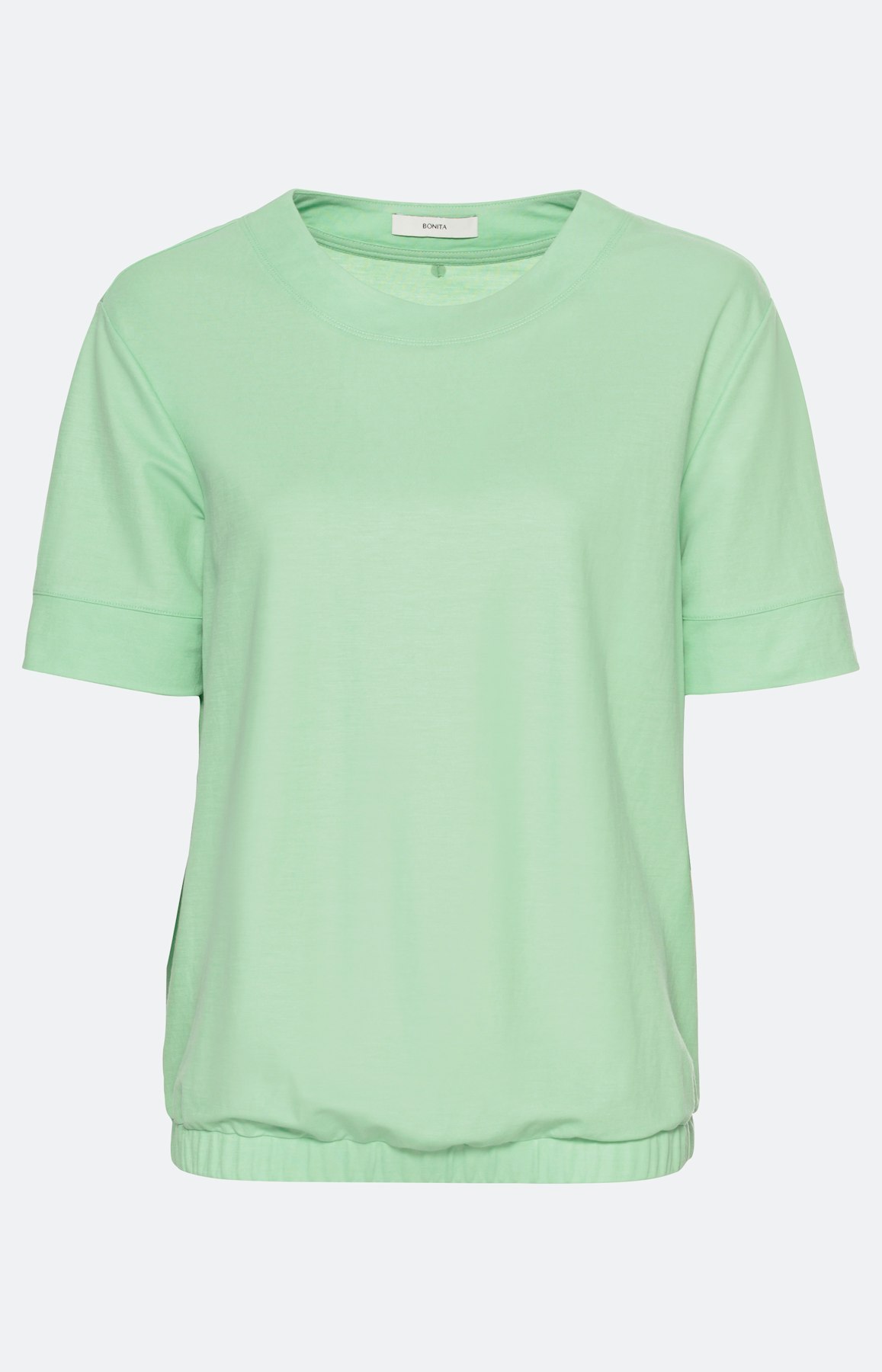 Shirt met rubber tailleband, maigroen