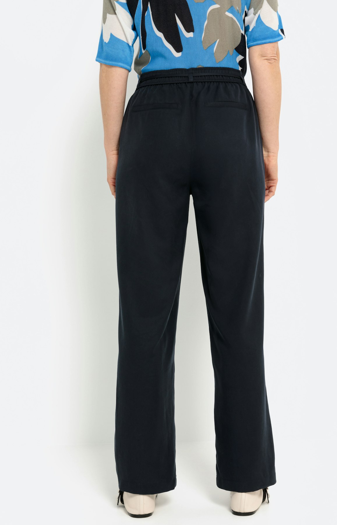 Lyocell marlene-broek, navy