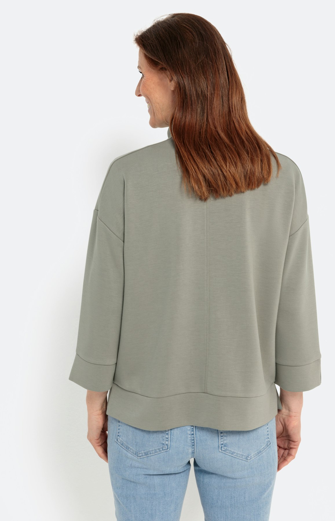 Modern sweatvest met 3/4-mouwen