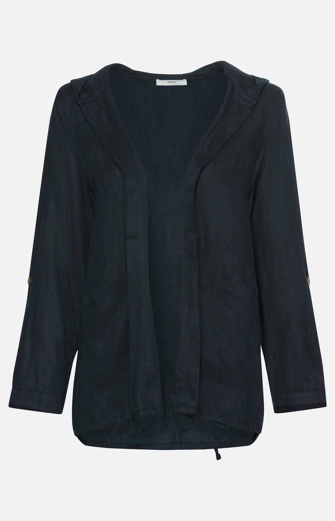blouse jasje van linnen, navy