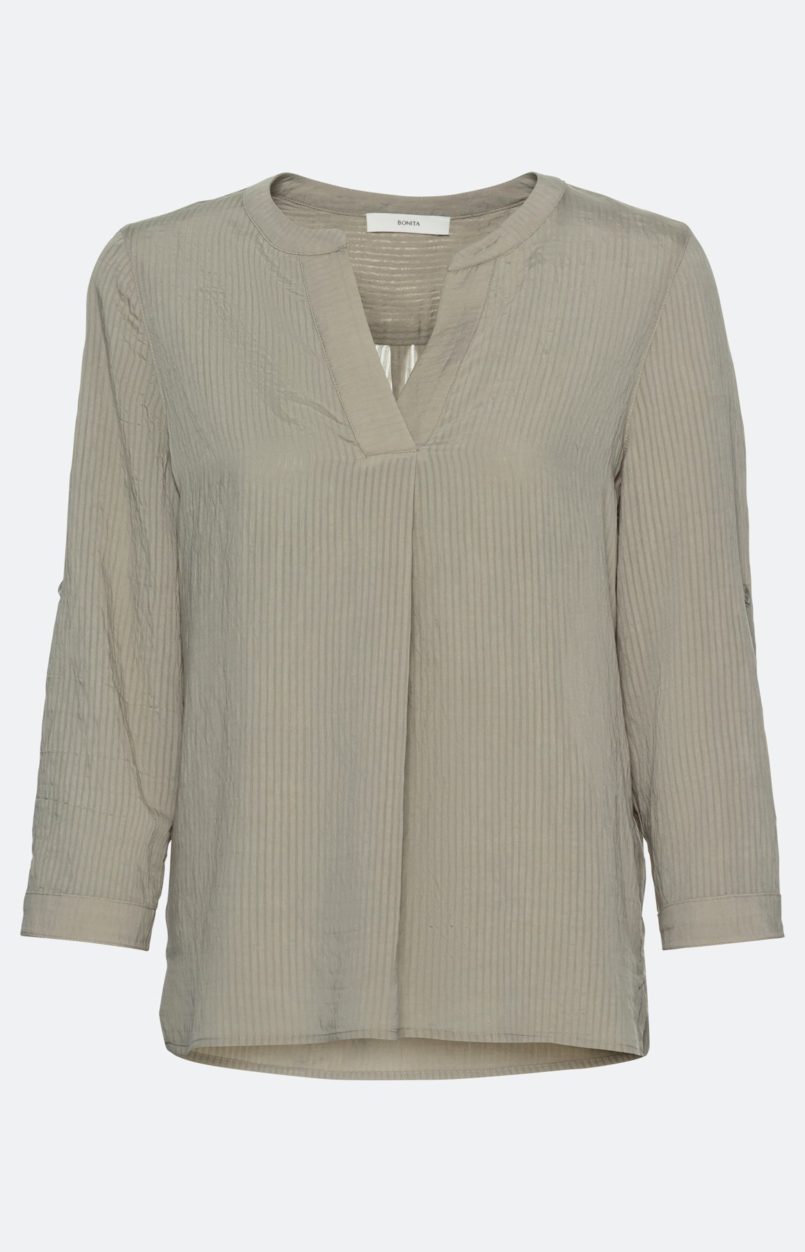 Bluse mit 3/4-Arm und Streifenstruktur