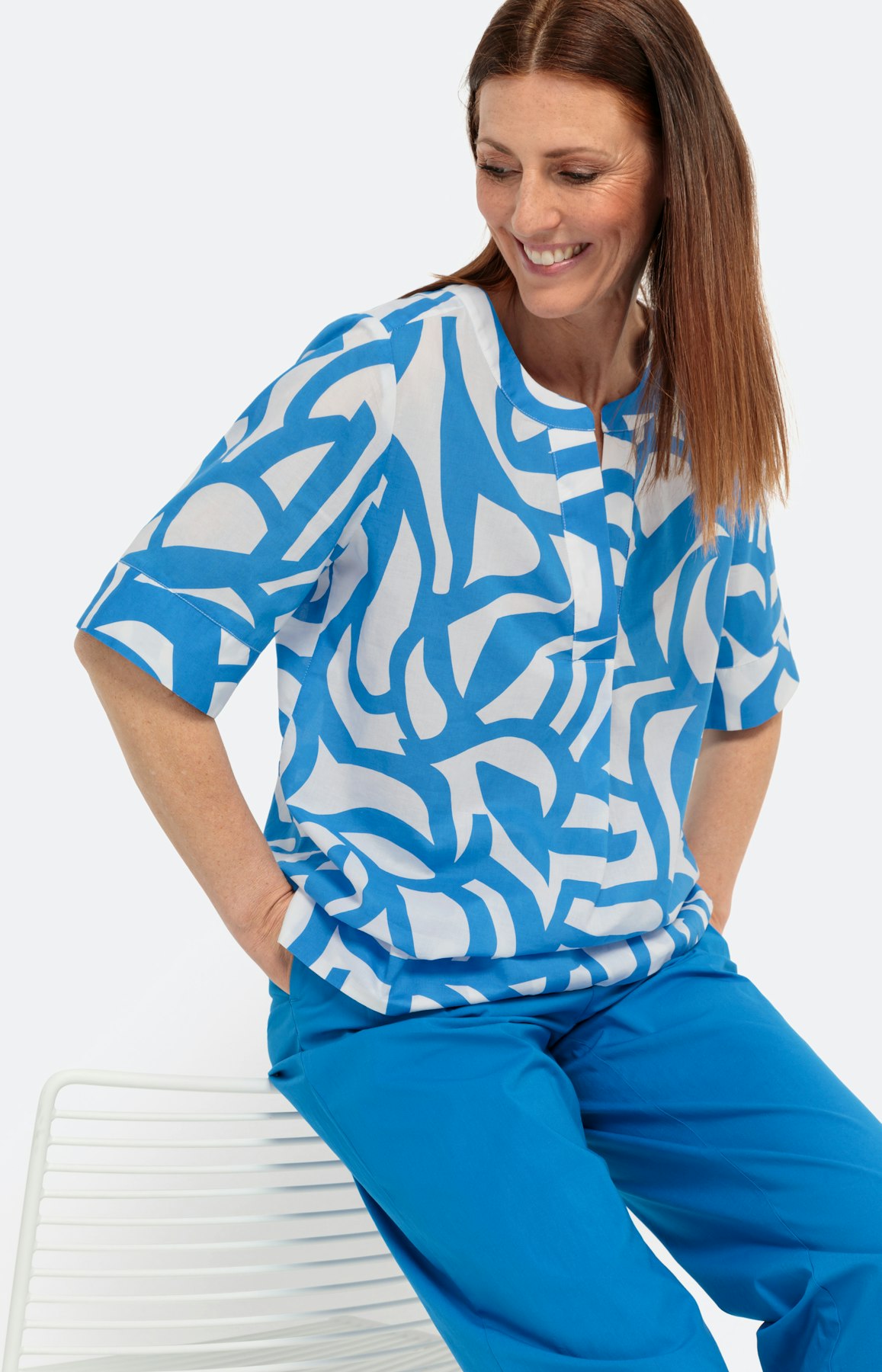 Tunika mit Print, türkis