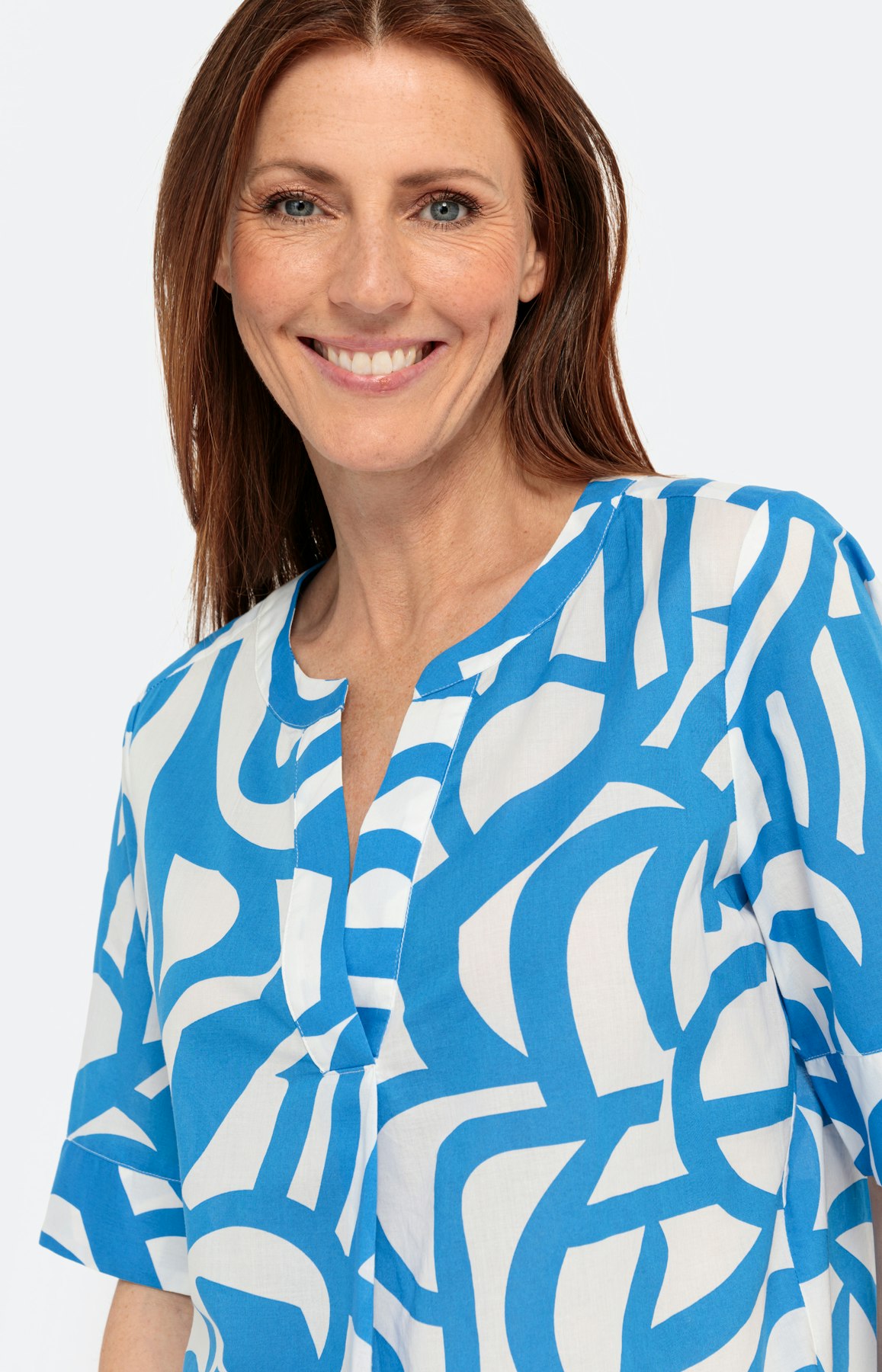 Tunika mit Print, türkis