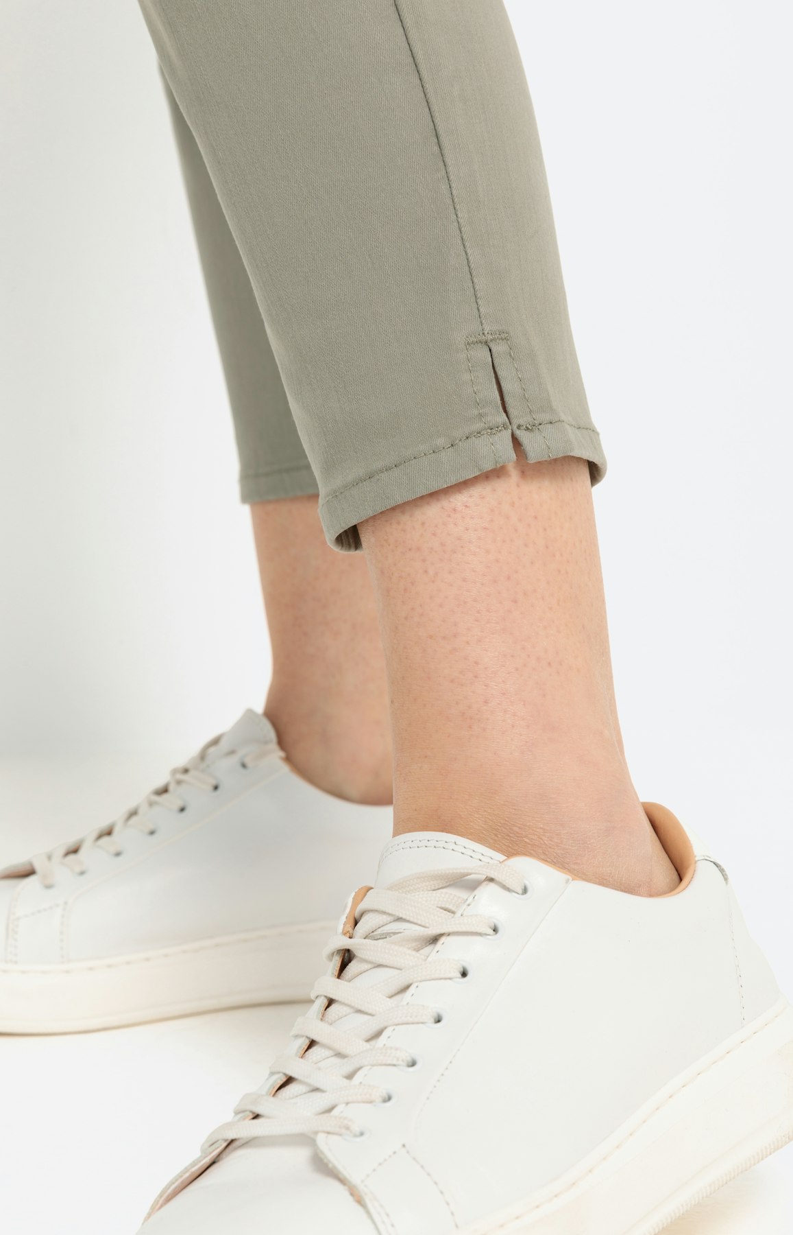 Smalle 7/8 stretch jeans, khaki