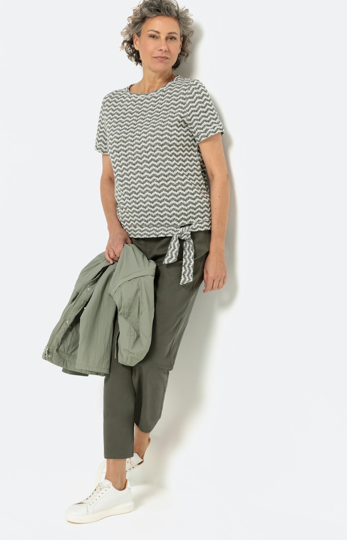 1/2 mouw Sweatshirt, khaki
