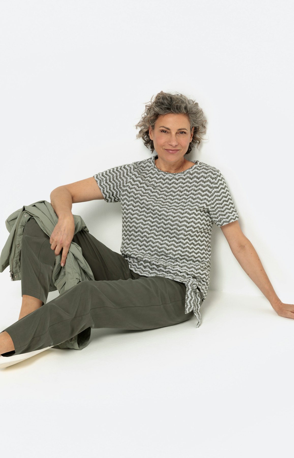 1/2 mouw Sweatshirt, khaki