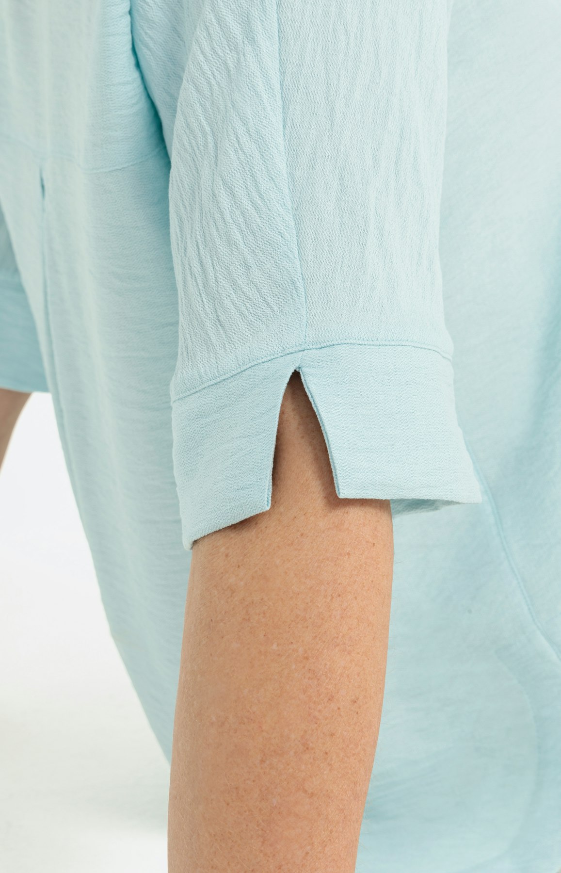 Hemdbluse mit 1/2 Arm, bleu