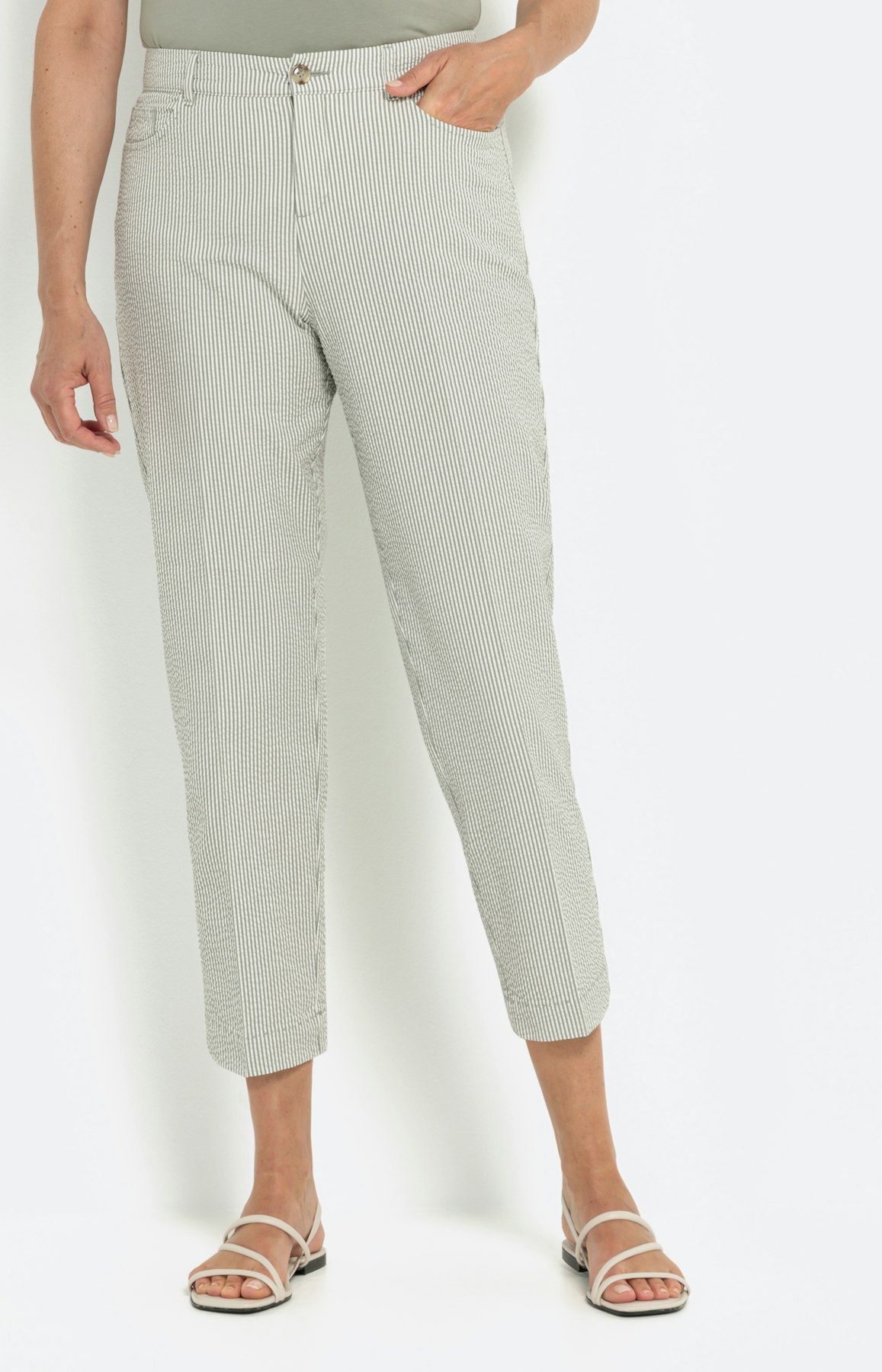 Gestreepte broek met smalle pijpen