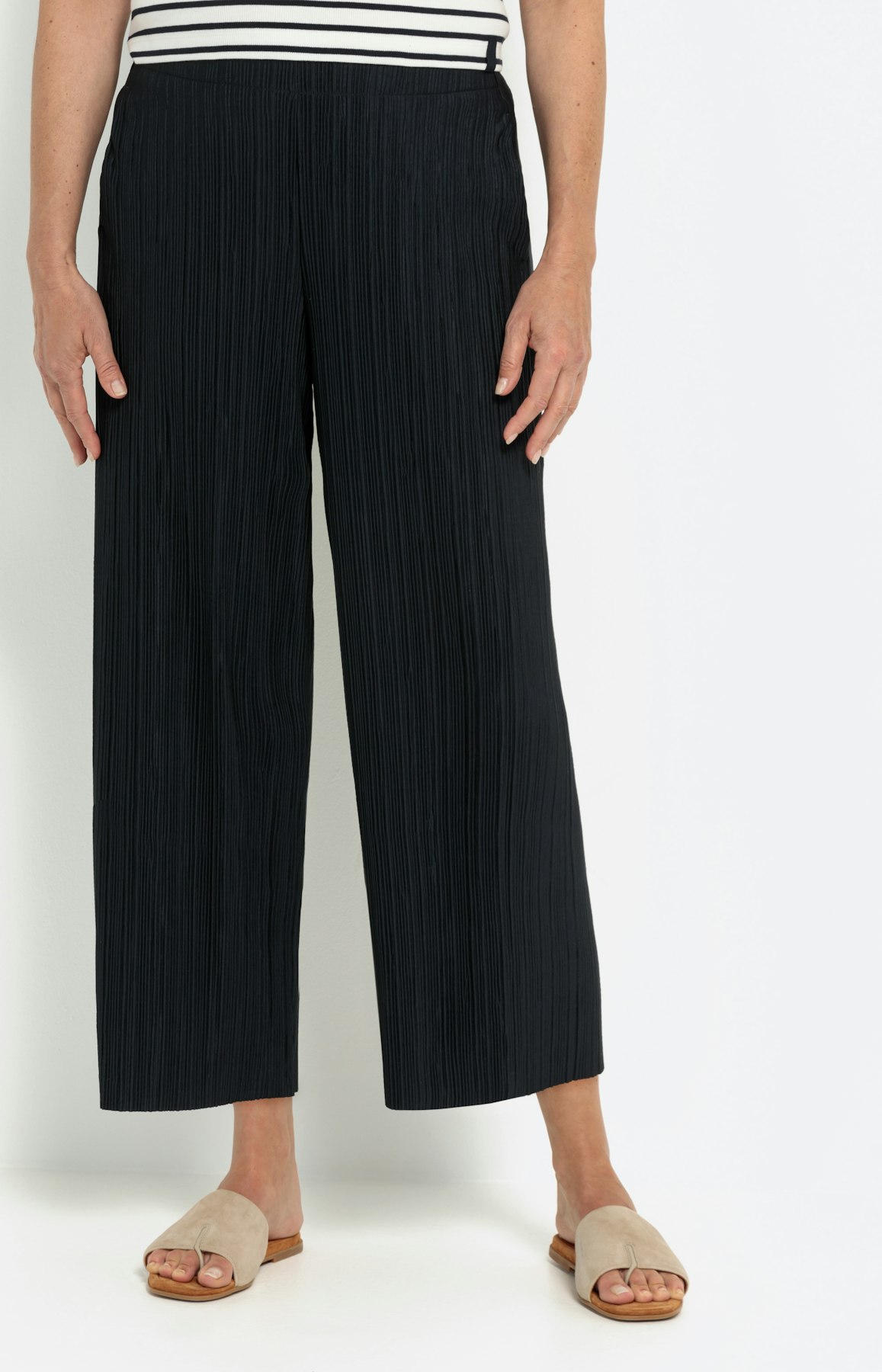 Culotte met fijne plisséplooien