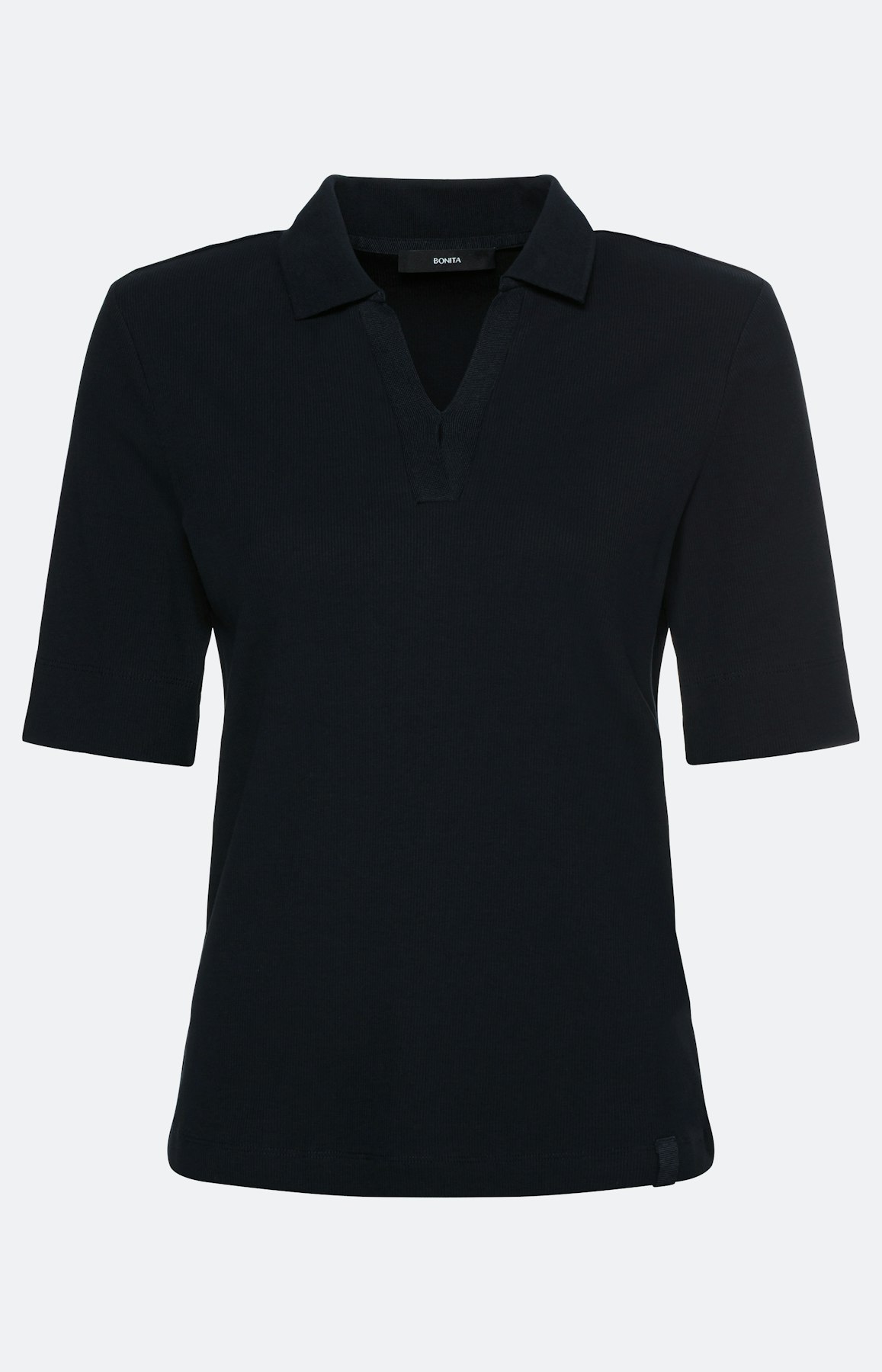 Poloshirt mit V-Ausschnitt, navy
