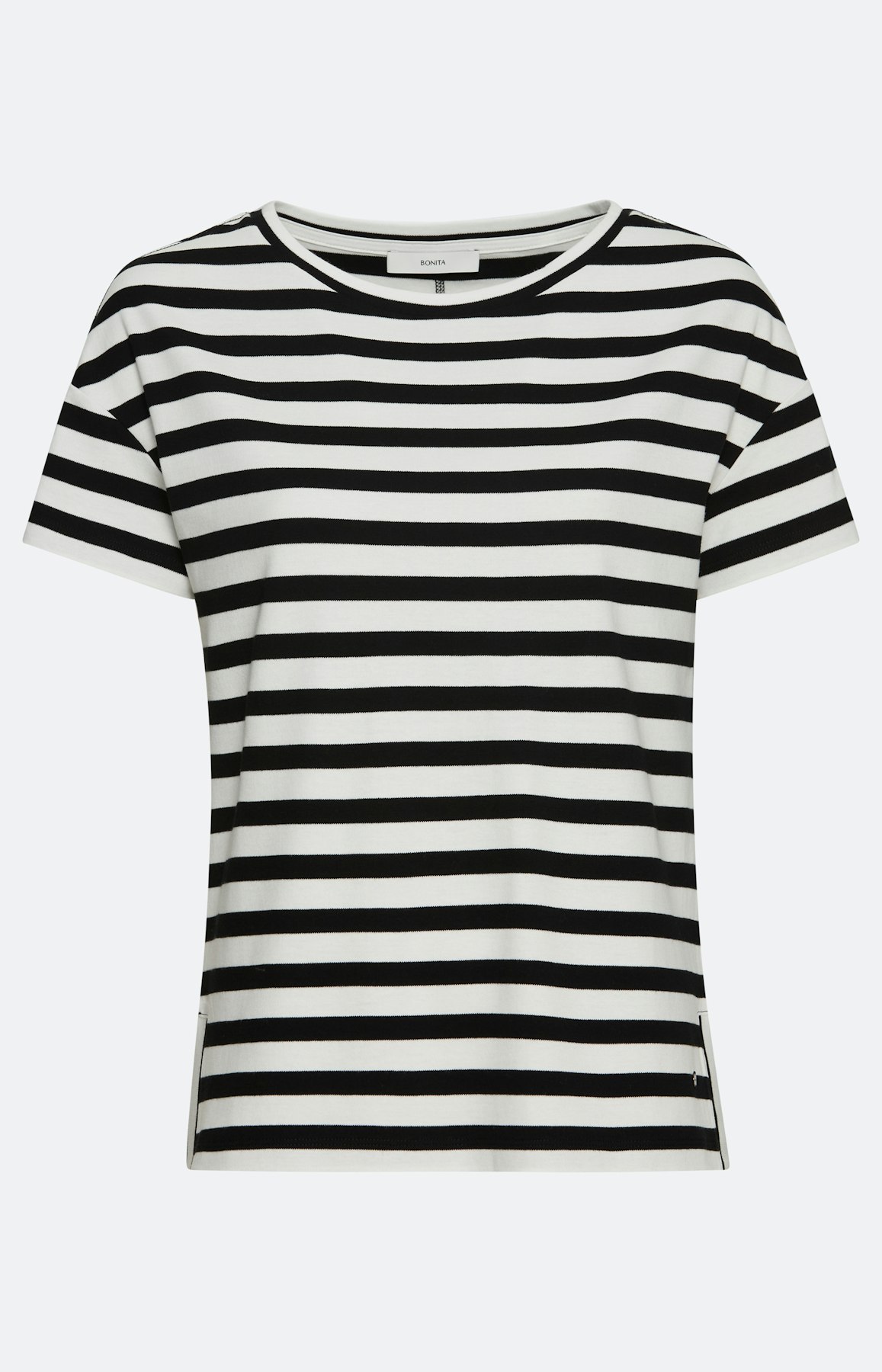 Streepen t-shirt, cotton, zwart wit