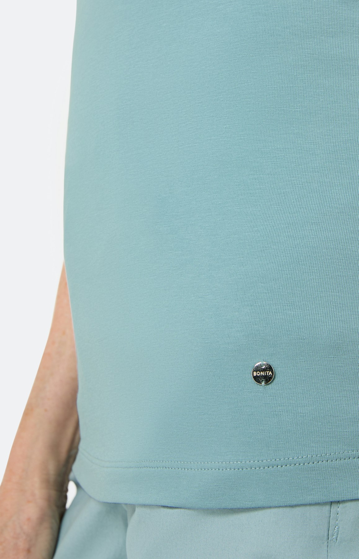 Basic top, bio cotton, turquoise