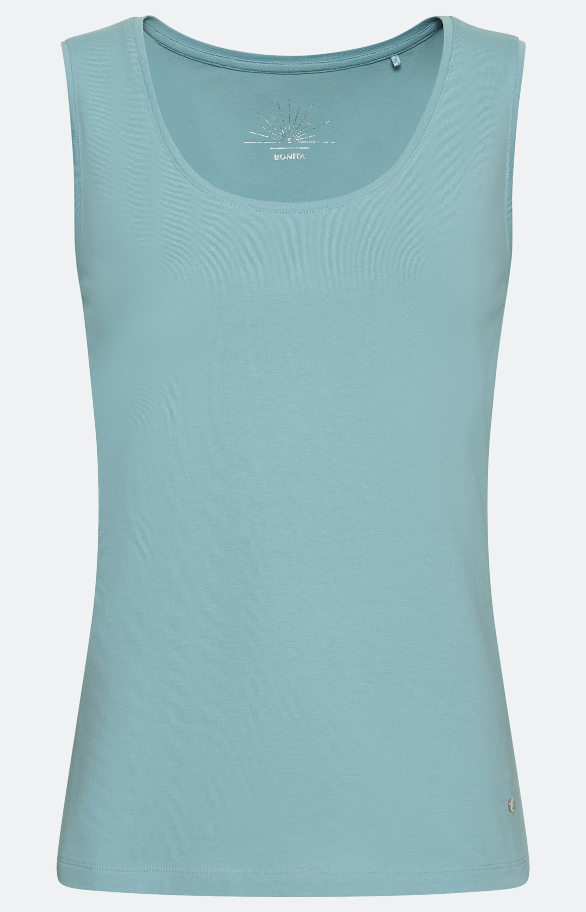 Basic top, bio cotton, turquoise