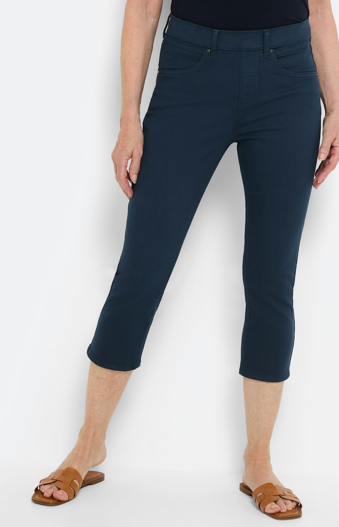 Stretch Capri-Jeggings, marine