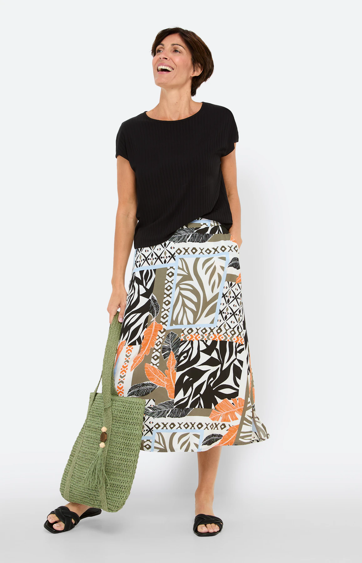 Midirok met zijsplitten