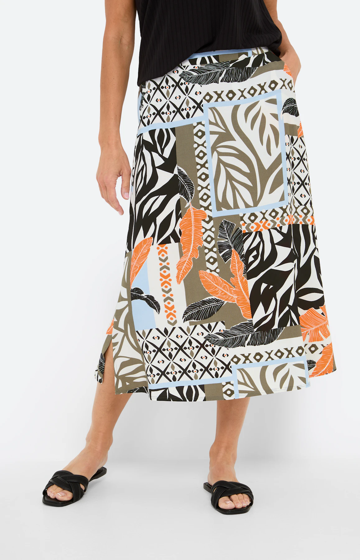 Midirok met zijsplitten