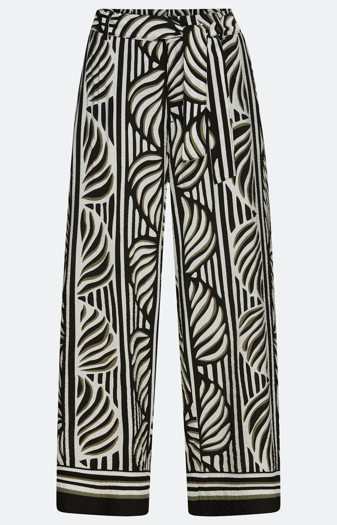 Culotte, set, bladeren print all-over