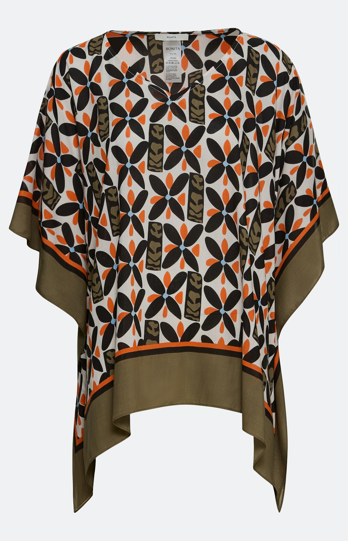 Modal tuniek met print, khaki