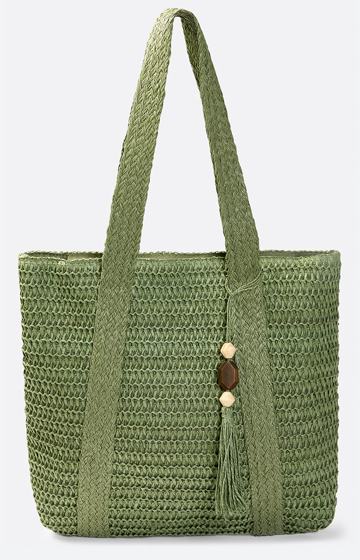 Häkelshopper Tasche, olive