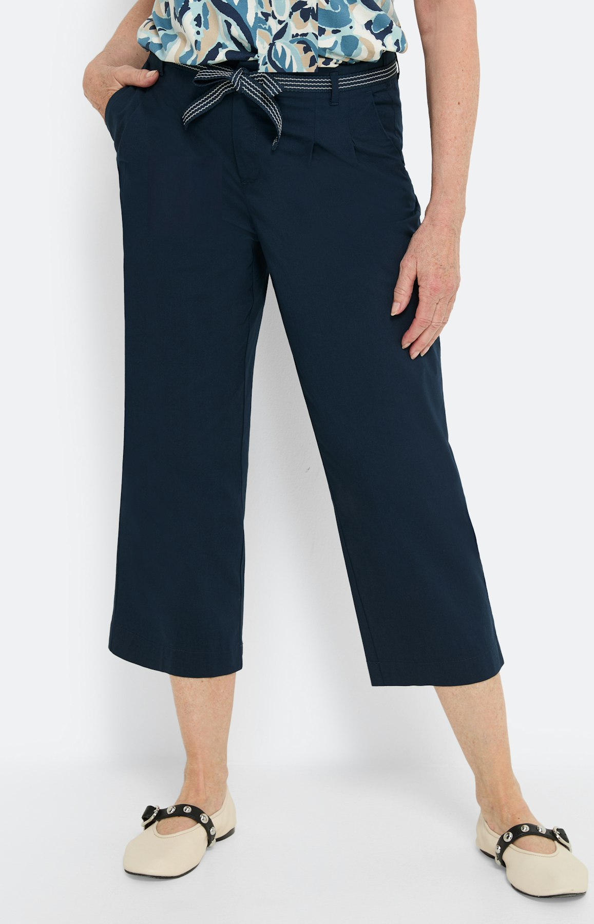 Lichte papertouch-culotte, blauw