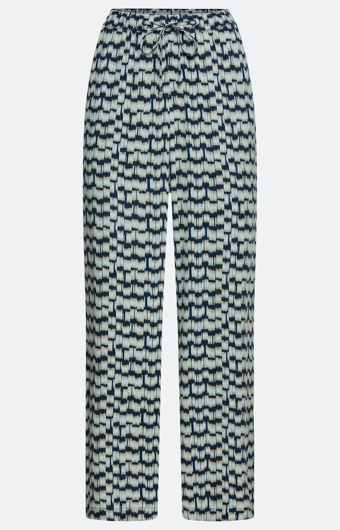 Marlene-broek met print all-over, blauw