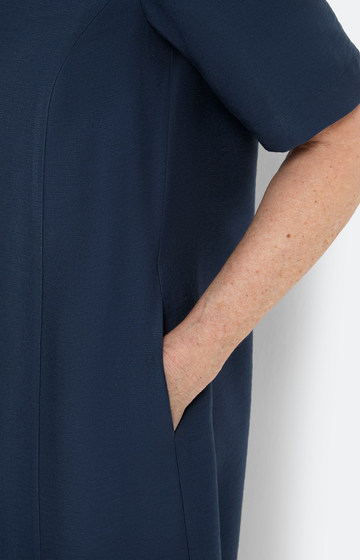 Midi zomer jurk, blauw