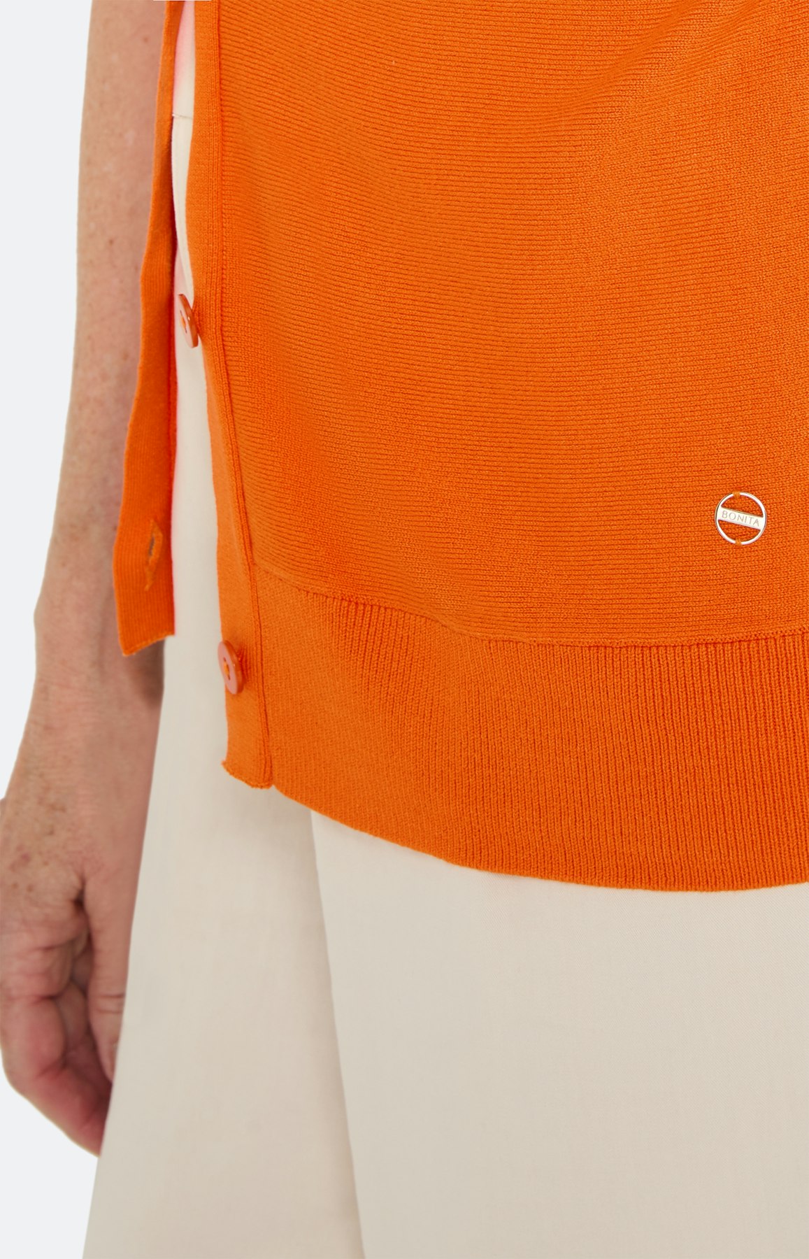 Vest met vleermuismouwen, oranje