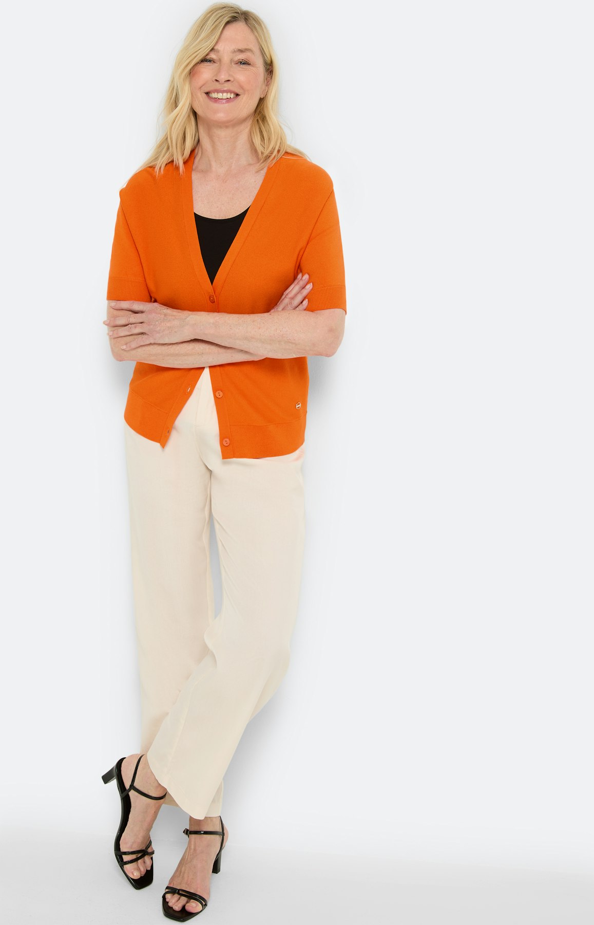 Vest met vleermuismouwen, oranje