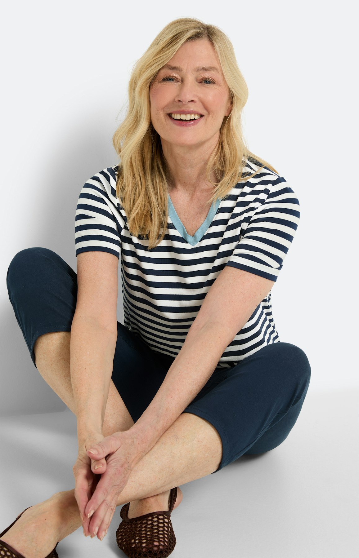 Gestreept shirt, blauw wit