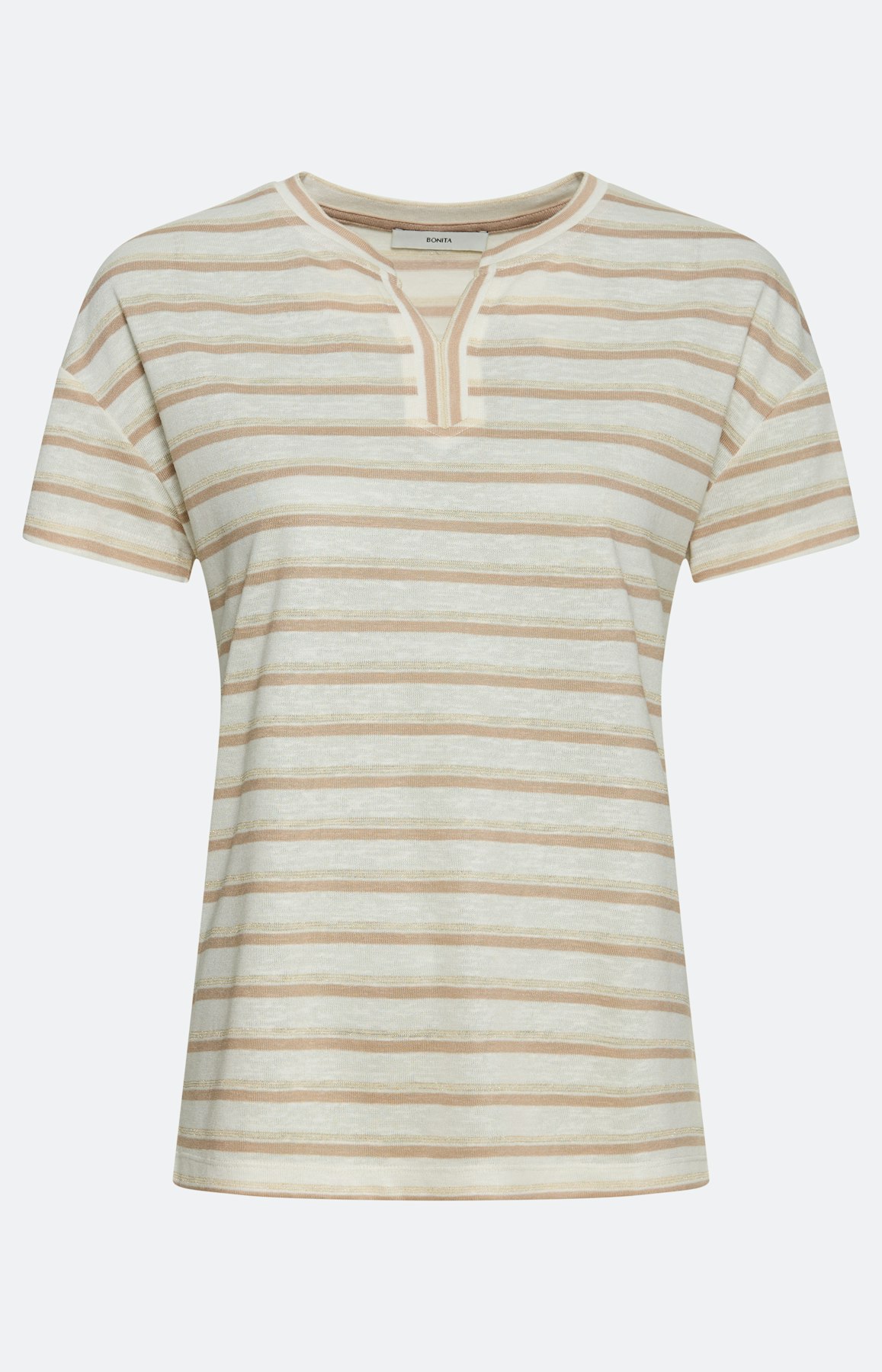 Linnen-optiek shirt, gestreept