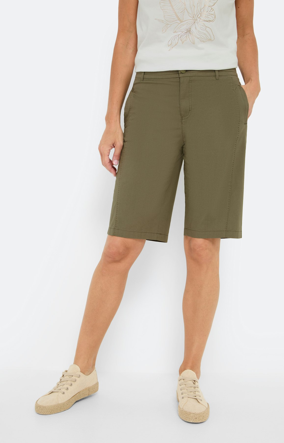 Bermuda aus Papertouch, olive