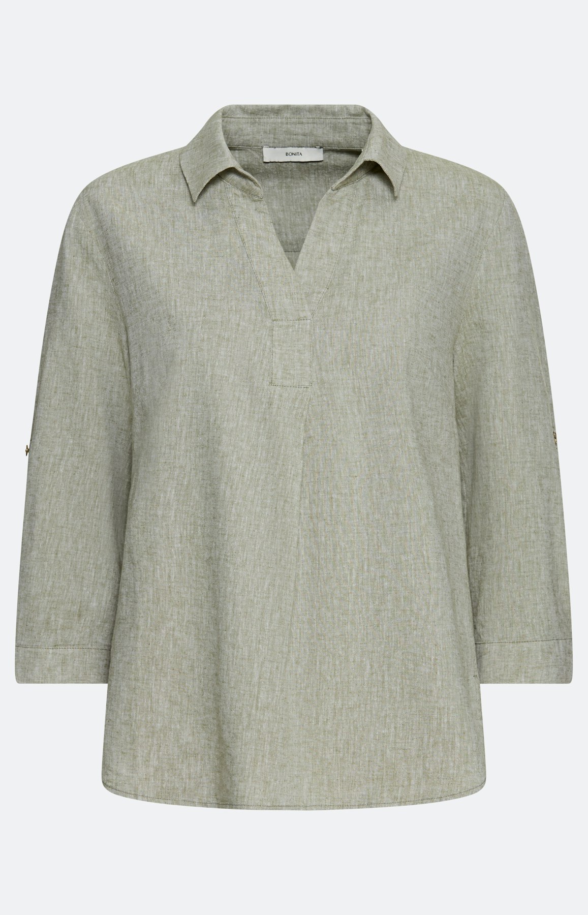 Gemêleerde blouse in een linnenmix