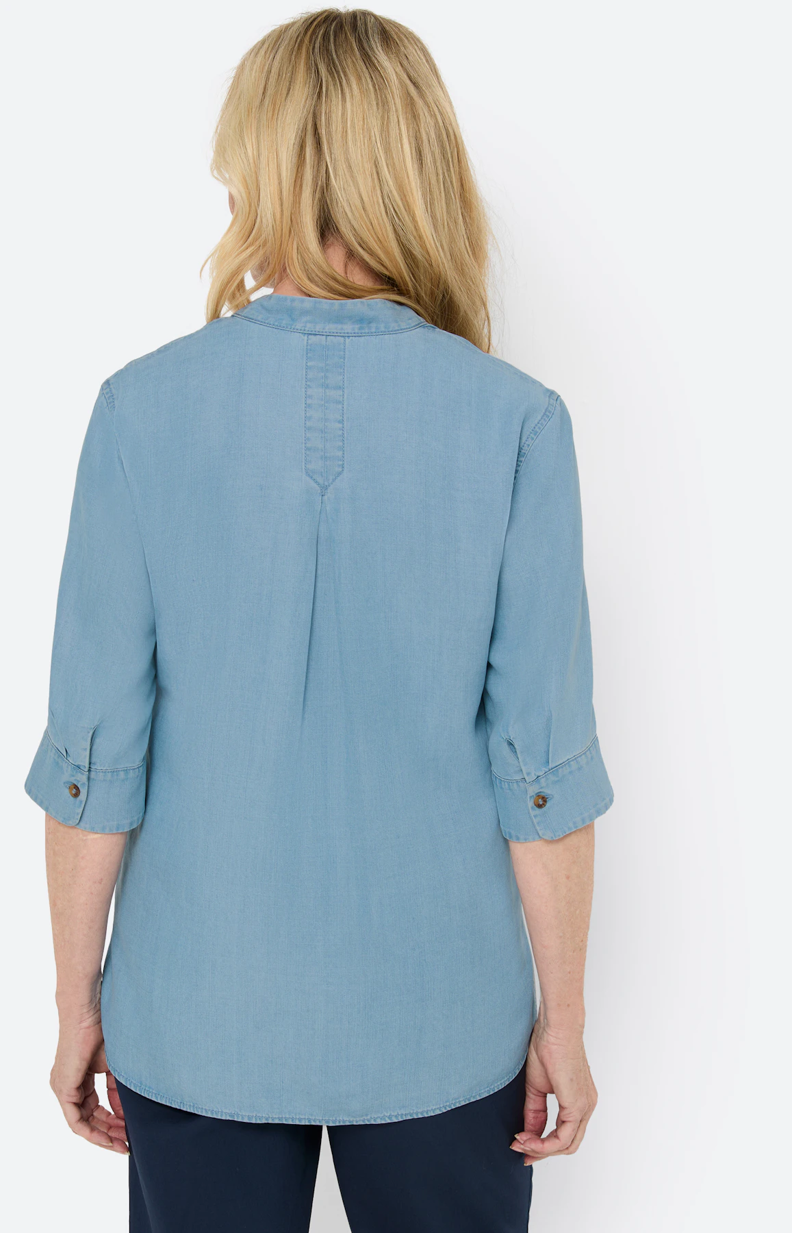 Lyocell blouse jeans-look, medium blue