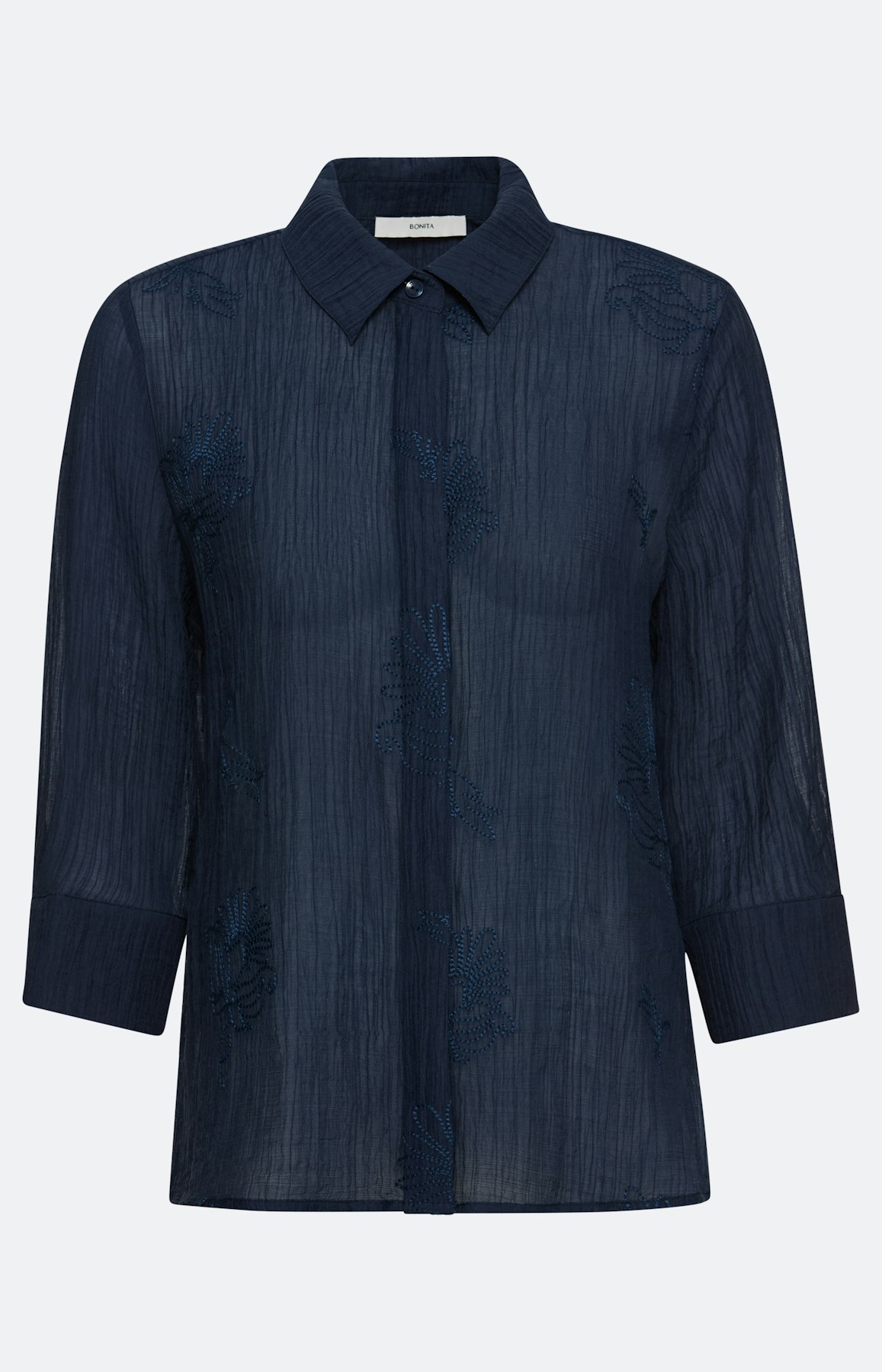 Lyocell overhemdblouse, marine