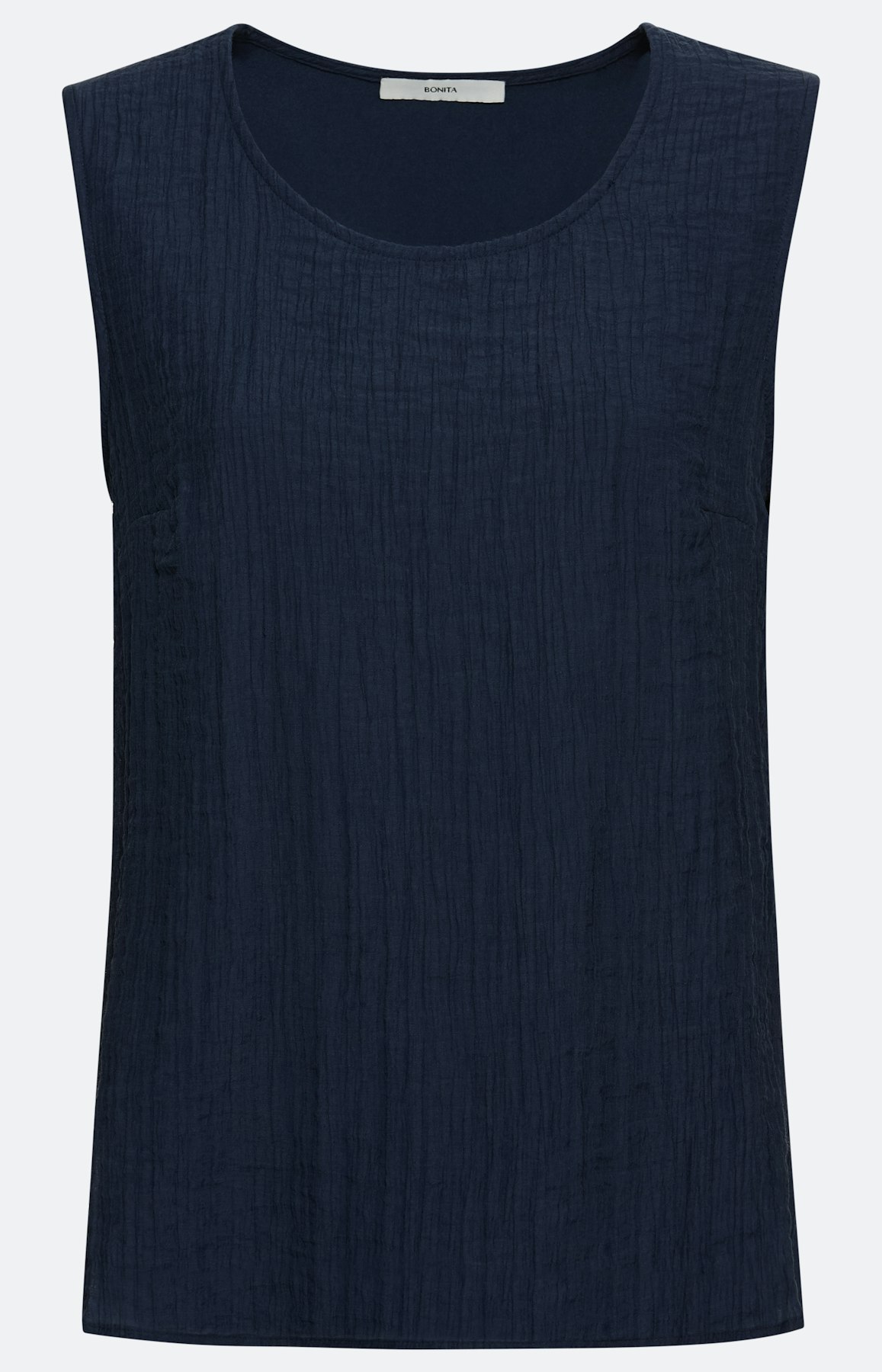 Crincle Blusentop, marine