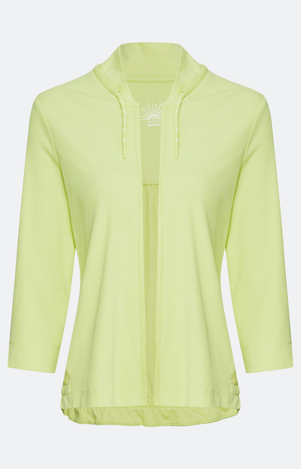 Gerippte Jersey-Jacke, limone