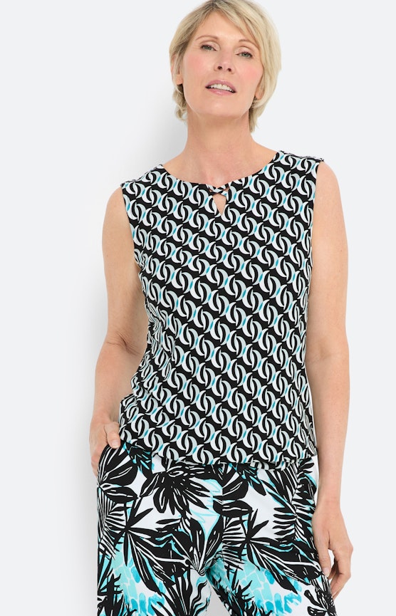 Elegante top met geometrisch motief