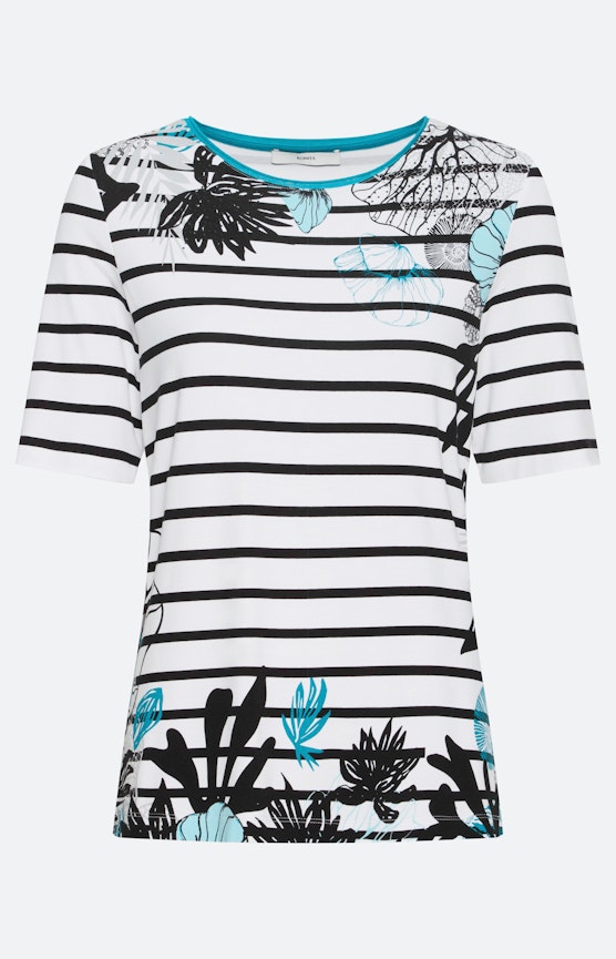 Shirt met korte mouwen en streepprint