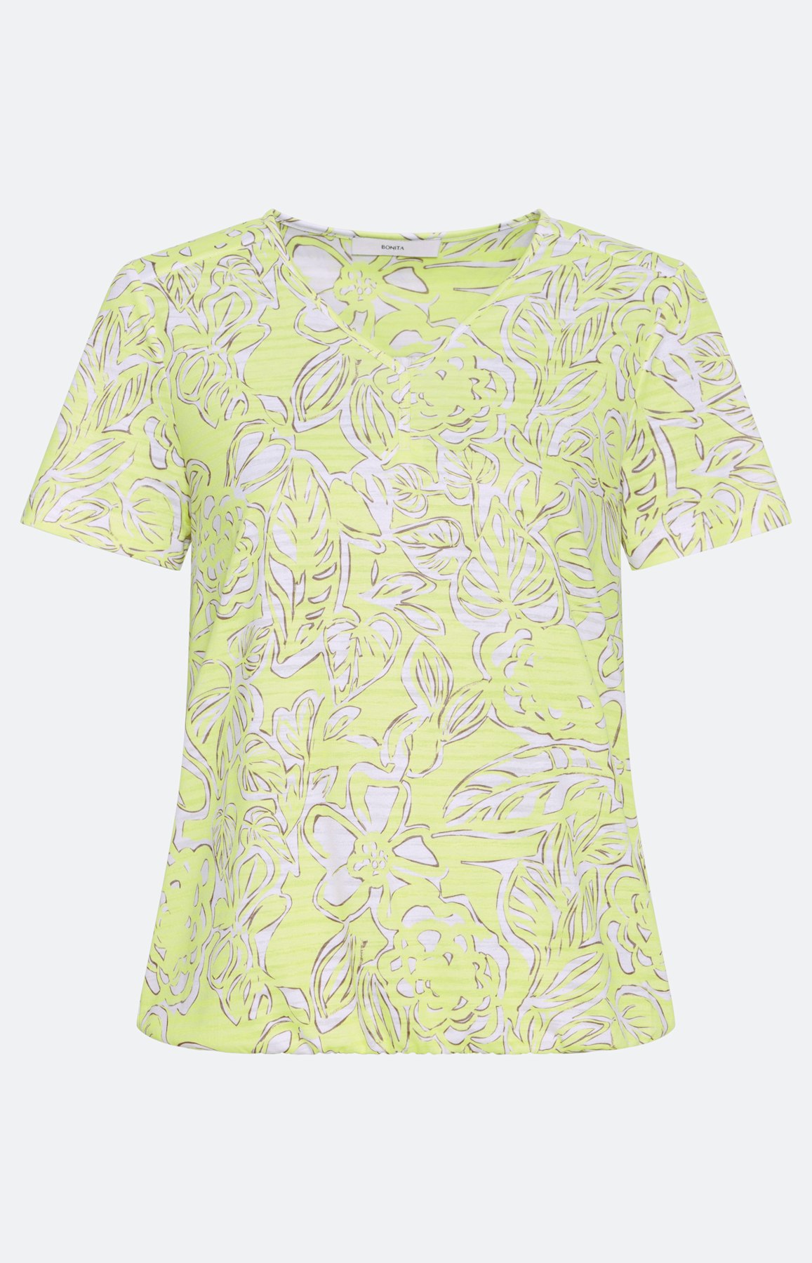 T-shirt met burnout-effect, lemon