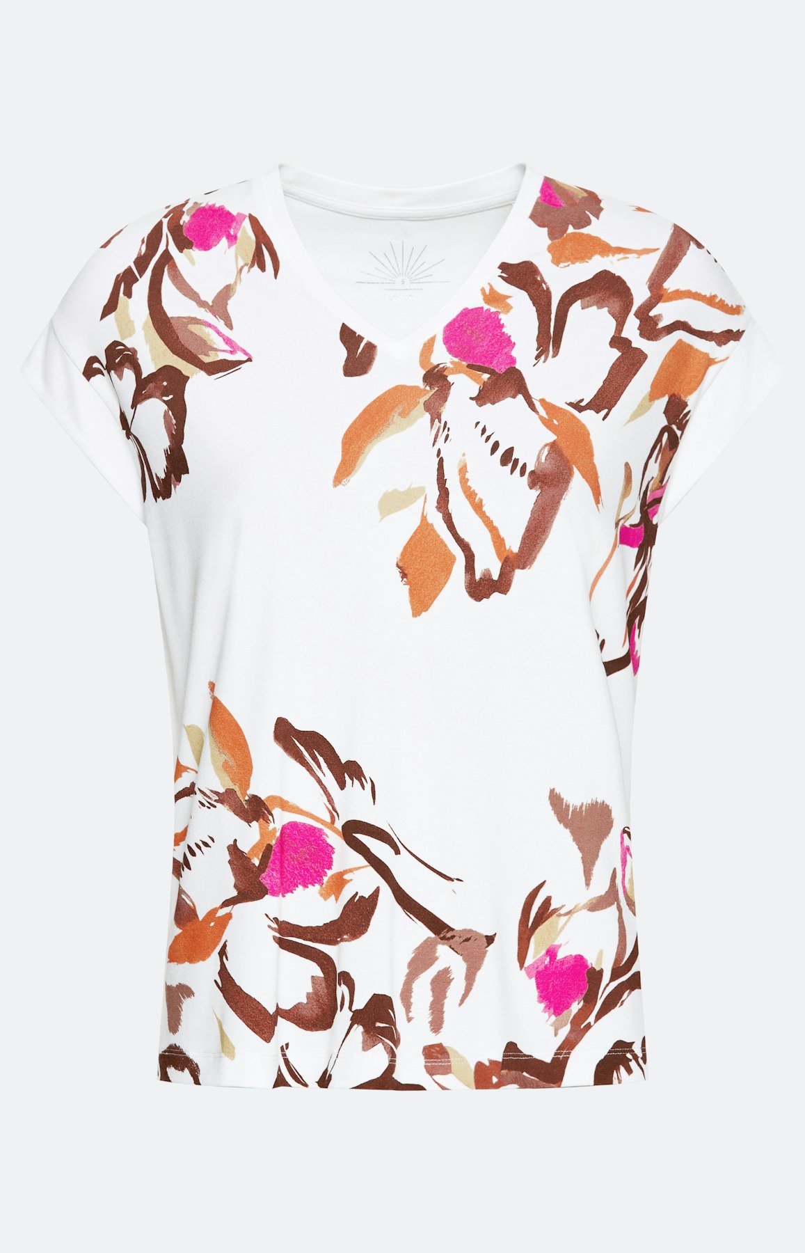 Shirt met bloemmotief, wit sunshine