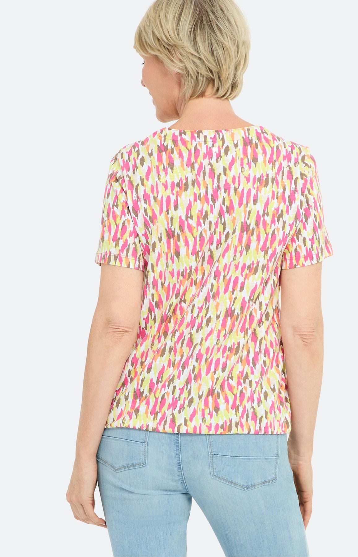 Shirt met print, lemon pink