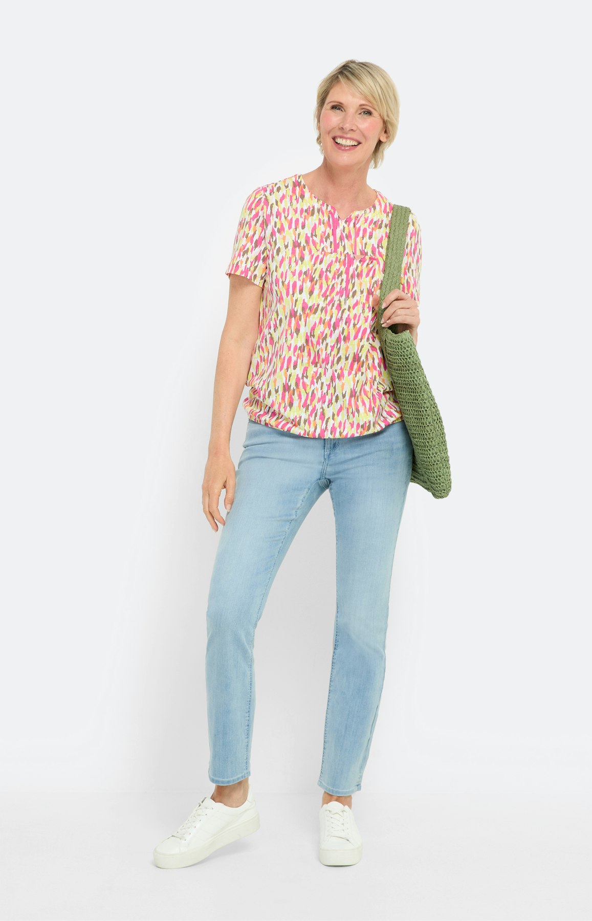 Shirt met print, lemon pink